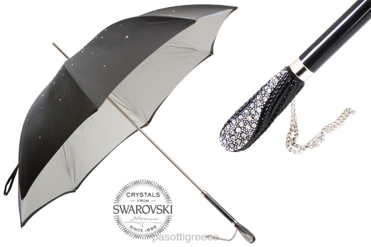 ομπρέλα | PASOTTI 185n plat-34 s8 - μαύρη ομπρέλα swarovski διπλό ύφασμα 2N6B8518 γυναίκες